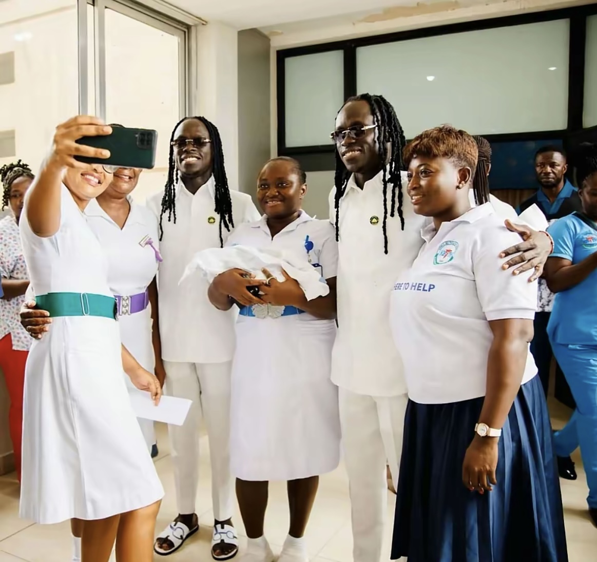 Mystic Twins Foundation with hospital staff and new mothers